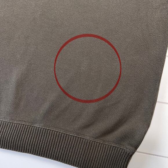 Eddie Bauer Men’s 1/4 Zip Brown Sweater men’s size XXL y2k - Picture 6 of 6